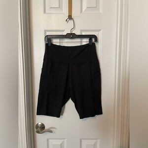 Black Women's Bike Shorts with Pockets